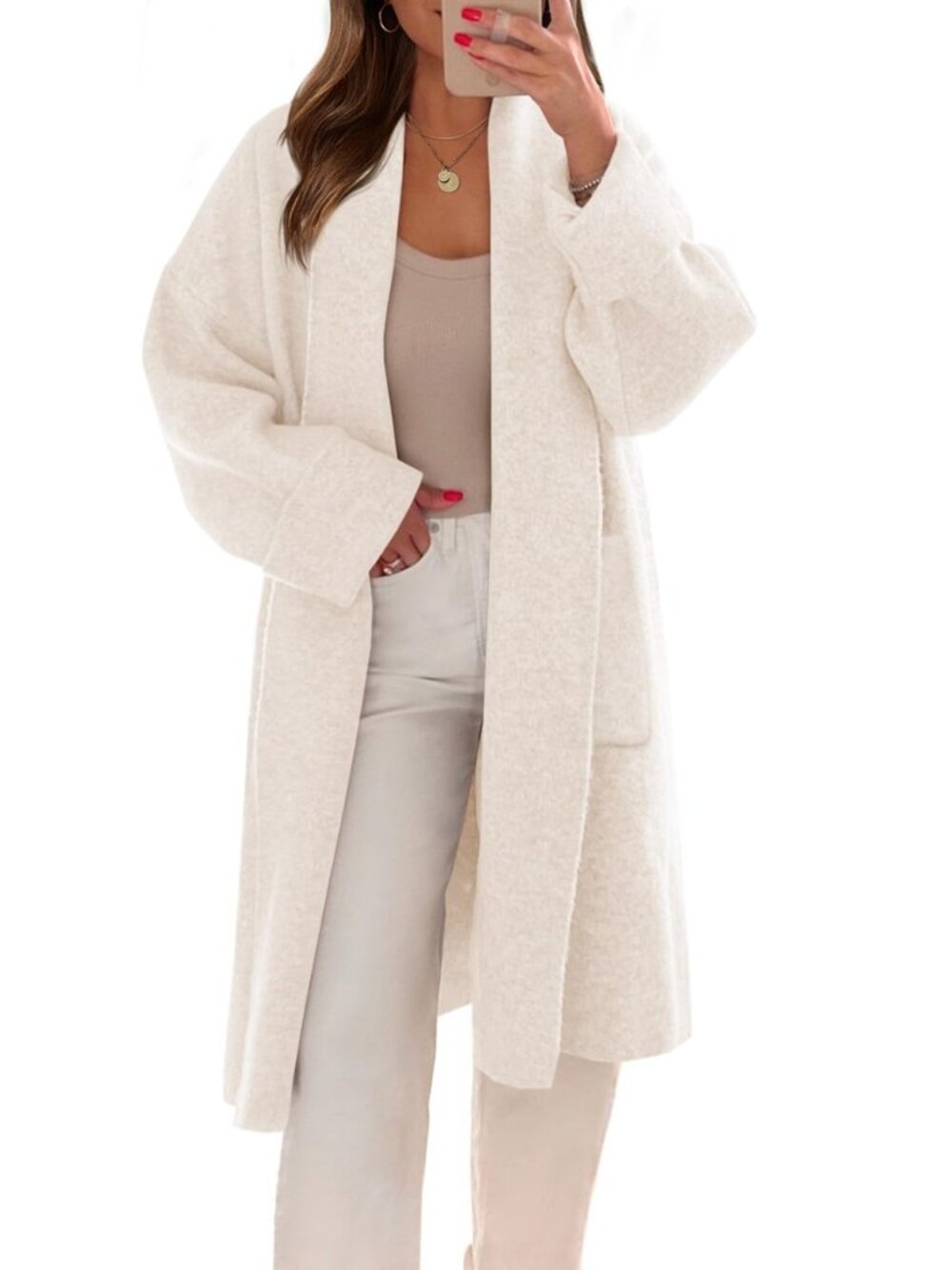 Womens Long Cardigan Sweaters Chunky Open Front Oversized Slouchy Knit Fall
